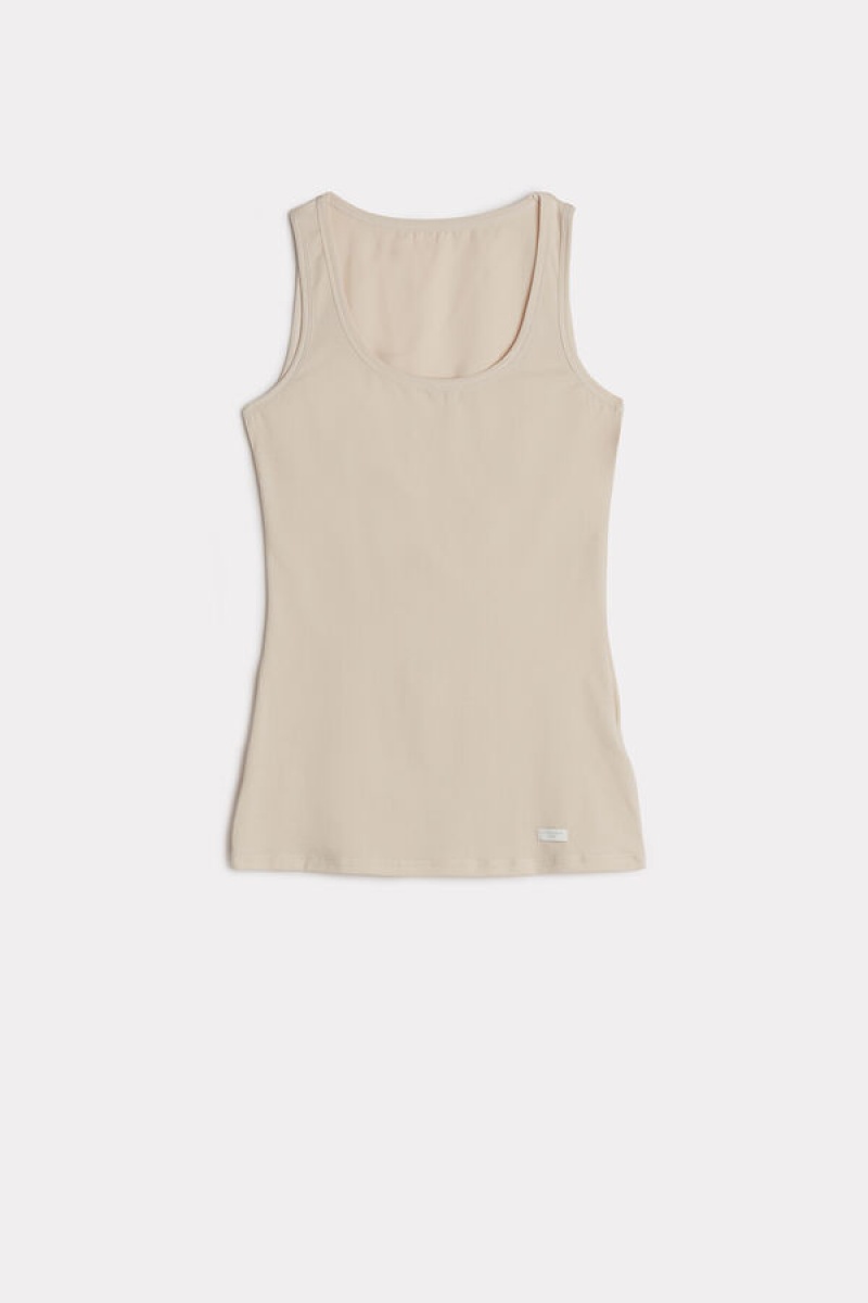 Intimissimi Bomulds Tank Top Natural | TDKPQ55071